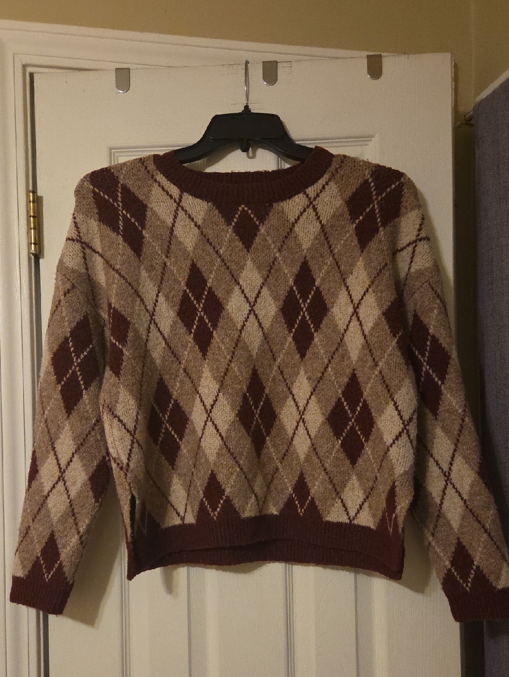 Workshop Republic Clothing Marled Brown and Cream Knit Sweater